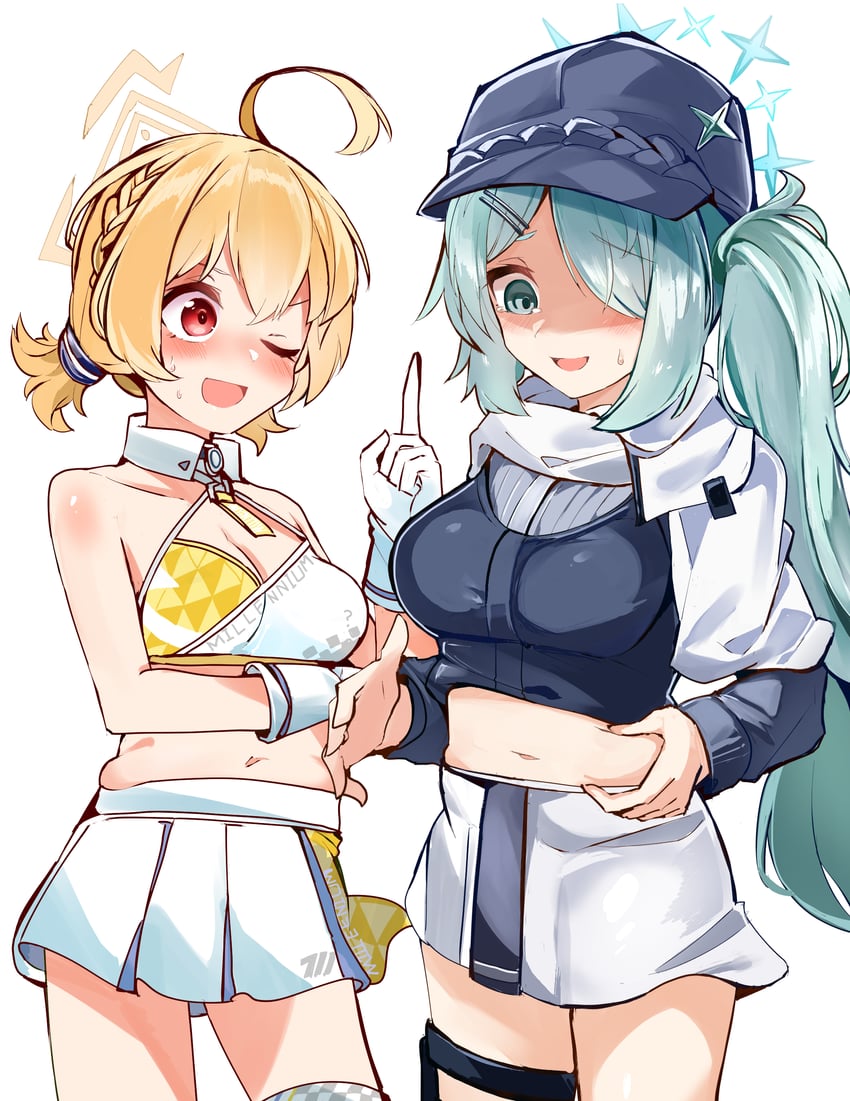 hiyori and kotori (blue archive) drawn by shi_(kamokamo910)