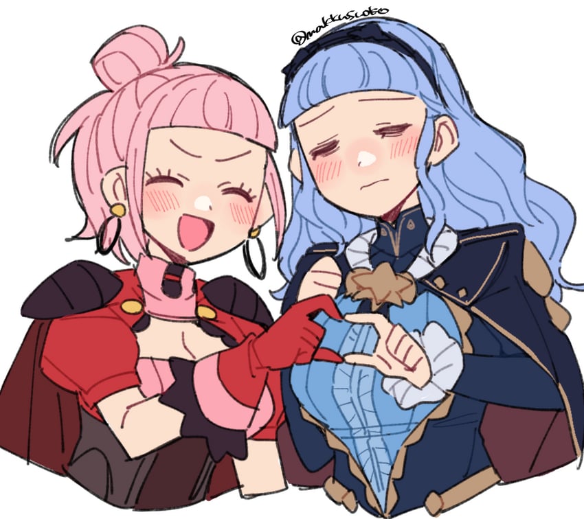 hilda valentine goneril and marianne von edmund (fire emblem and 2 more) drawn by do_m_kaeru