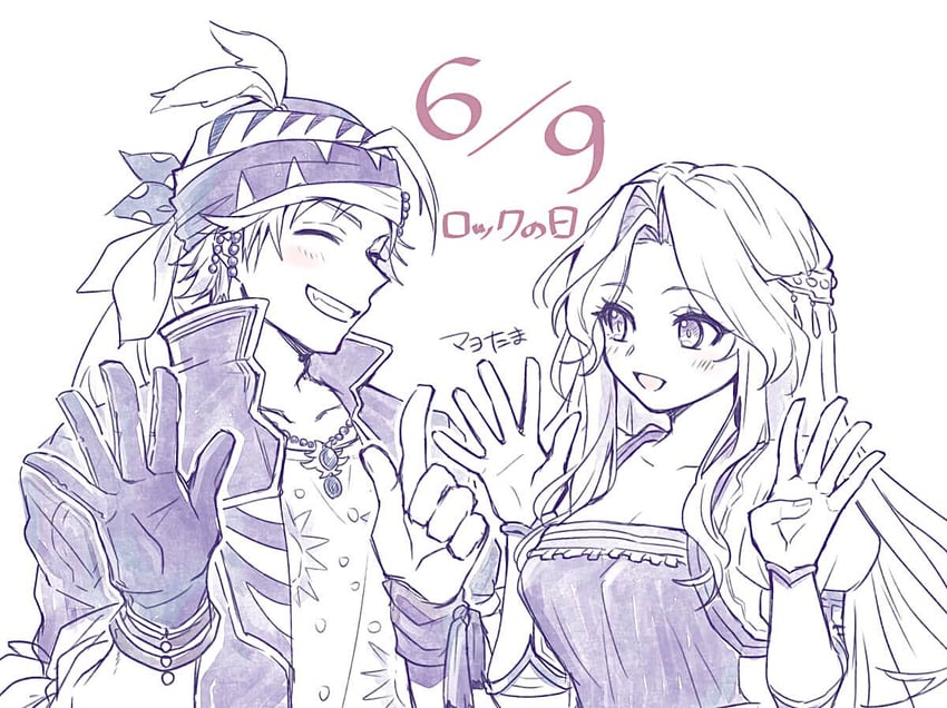 celes chere and locke cole (final fantasy and 1 more) drawn by pan_ff6