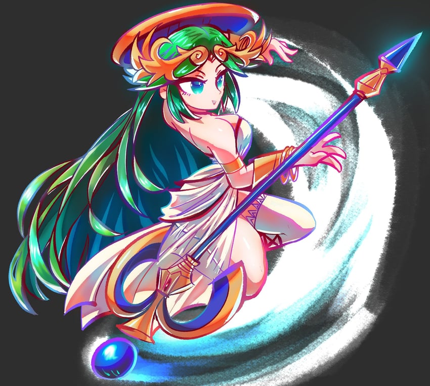 palutena (kid icarus and 1 more) drawn by sukaru