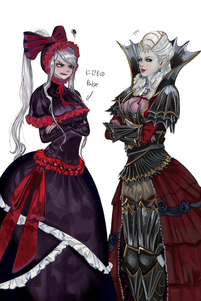shalltear bloodfallen and isabella von carstein (overlord and 1 more) drawn by kkghost_tv