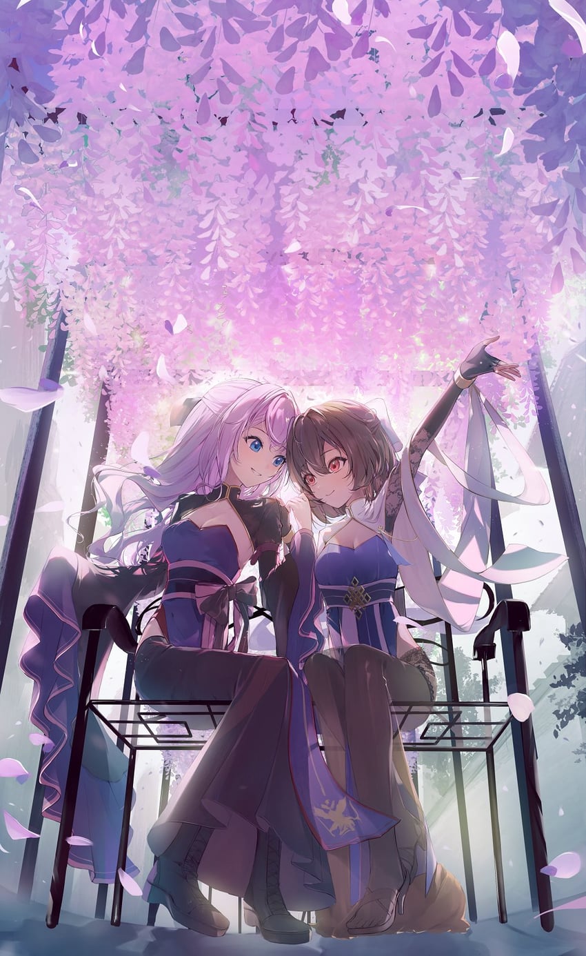 sharifah ozdil and alexandra viktorovna dashkova (original) drawn by kamatoyu