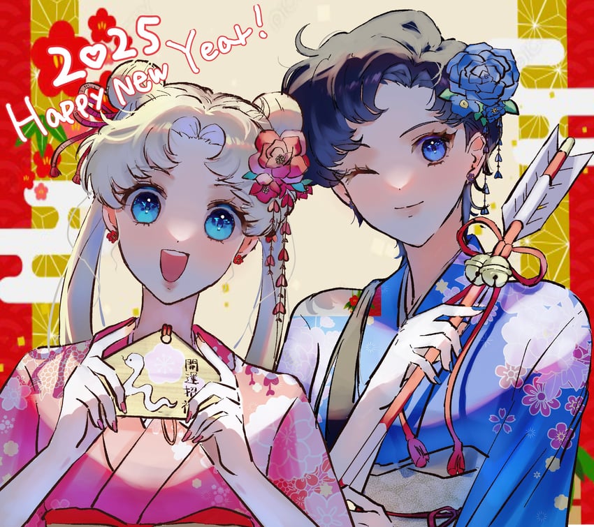 tsukino usagi and seiya kou (bishoujo senshi sailor moon and 1 more) drawn by polish008800