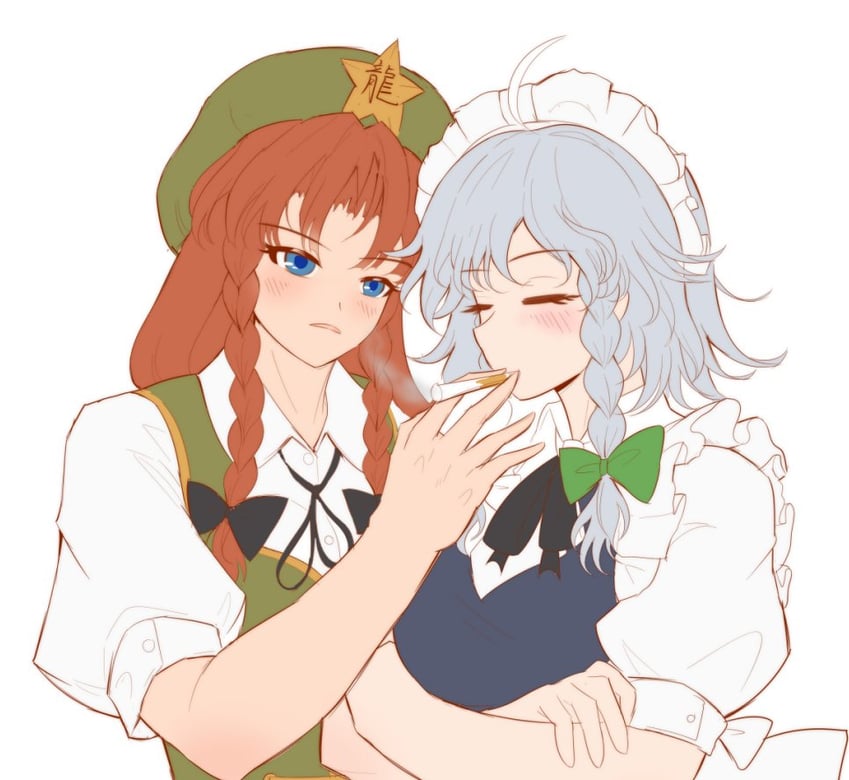 izayoi sakuya and hong meiling (touhou and 1 more) drawn by edz_drawz