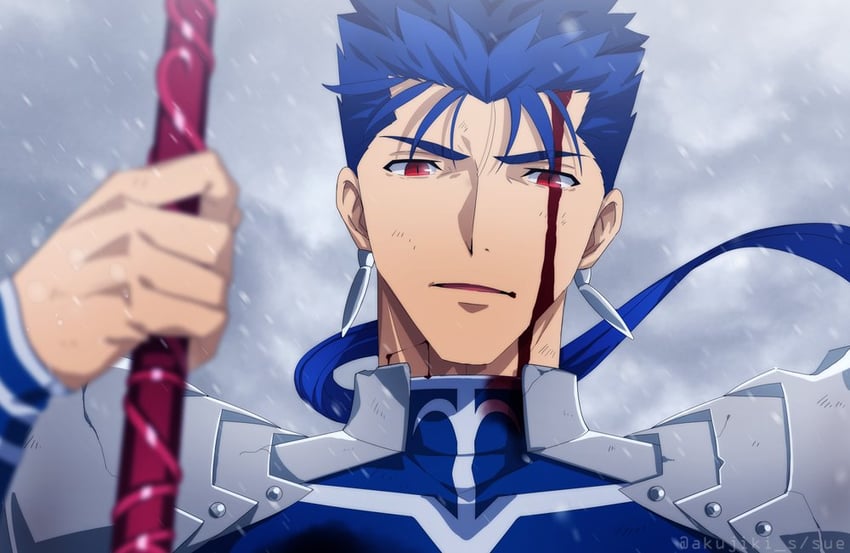 cu chulainn (fate and 1 more) drawn by akujiki59