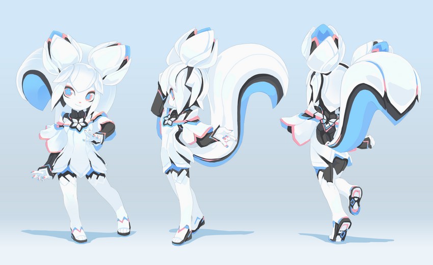 kiki the cyber squirrel (original and 2 more) drawn by tyson_tan