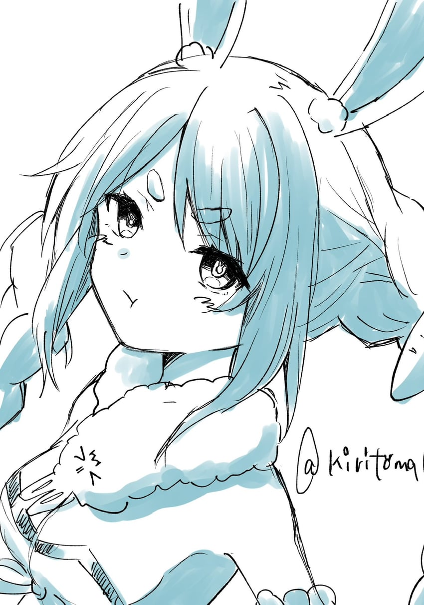 usada pekora and don-chan (hololive) drawn by kiritoma