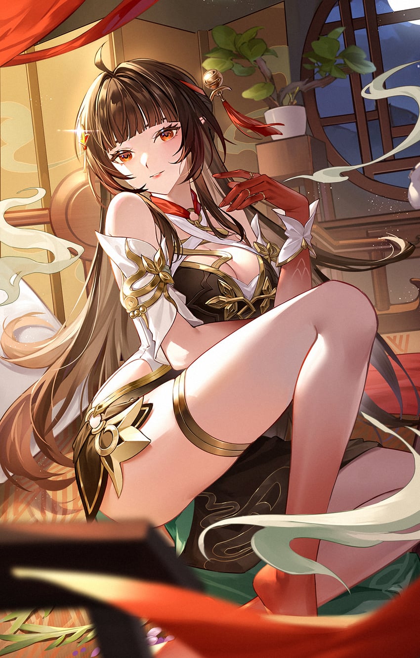 lingsha (honkai and 1 more) drawn by yin_lan_xue