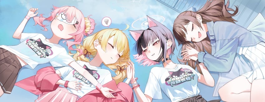 kazusa, natsu, airi, and yoshimi (blue archive) drawn by may.l
