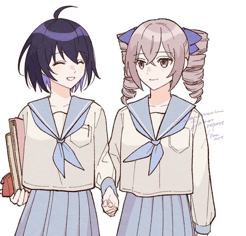 bronya zaychik and seele vollerei (honkai and 1 more) drawn by sakanomachico