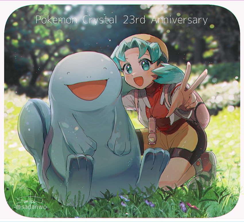 kris and quagsire (pokemon and 1 more) drawn by sadanwo