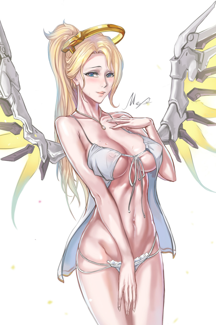 mercy (overwatch and 1 more) drawn by tsuki_no_i-min