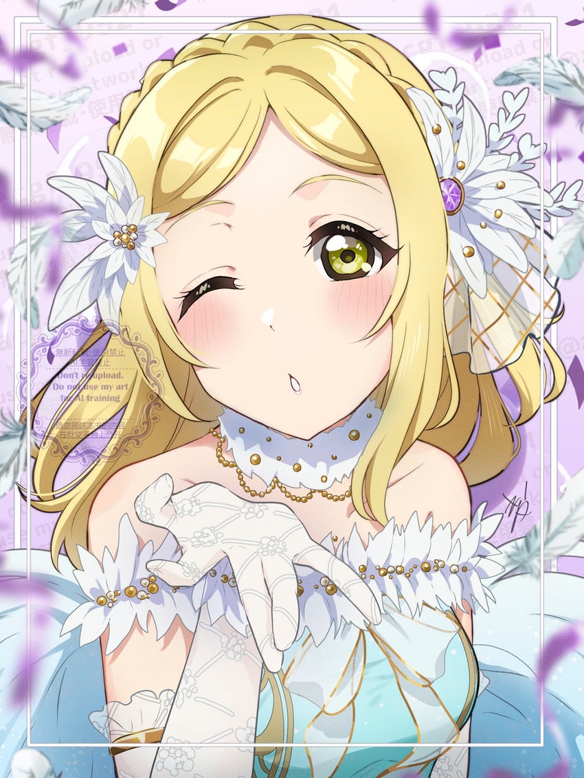 ohara mari (love live! and 1 more) drawn by kyaku_tasu