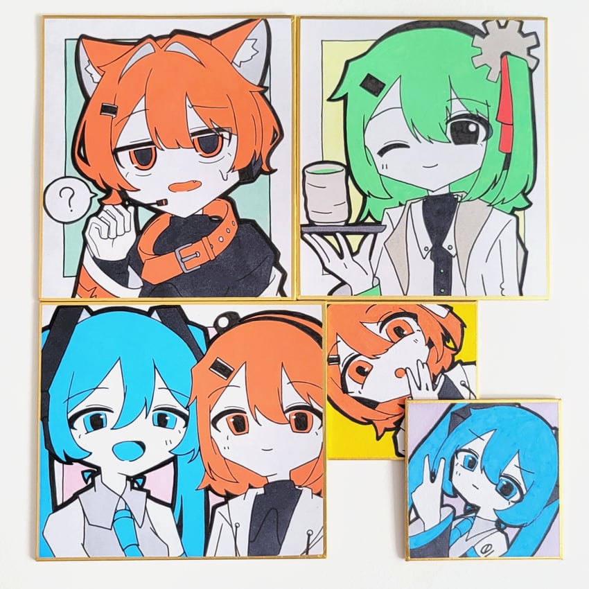 hatsune miku, adachi rei, and chaun meguri (original and 3 more) drawn by chiori_(_chio_ri)