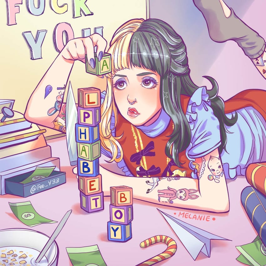 kewpie doll, cry baby, and melanie martinez (cry baby) drawn by foo_y33
