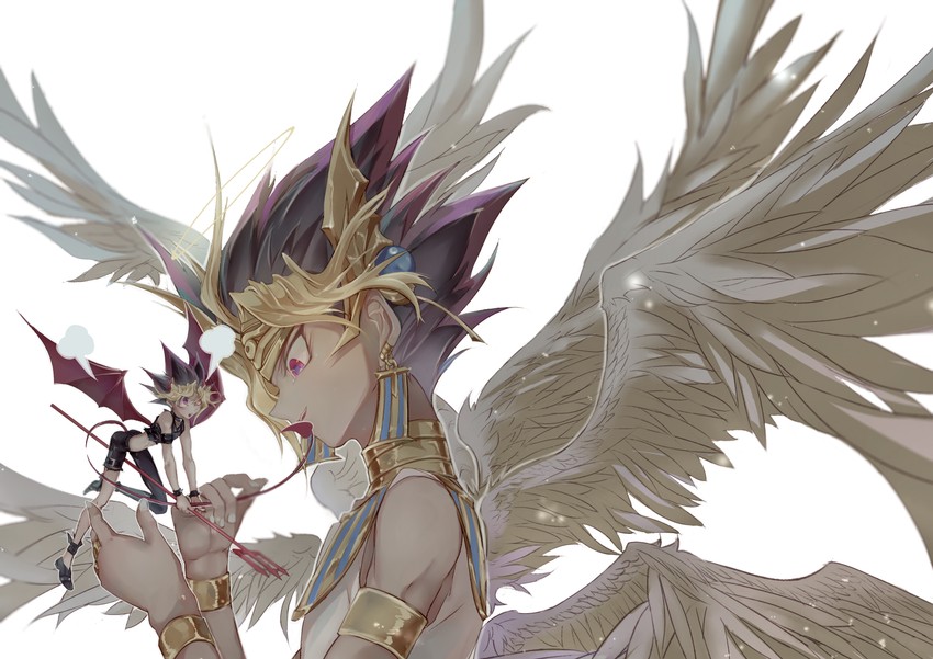 muto yugi, yami yugi, and atem (yu-gi-oh! and 1 more) drawn by jaimieazure