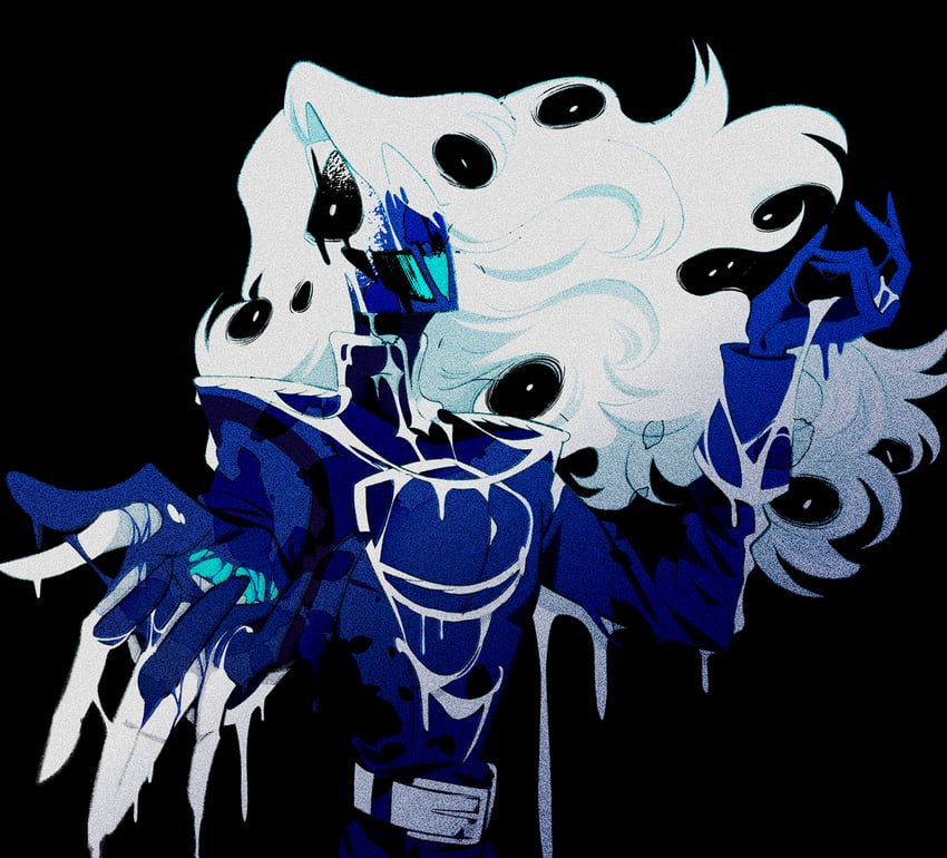 w.d. gaster and rouxls kaard (undertale and 1 more) drawn by taharu_(papiyas)