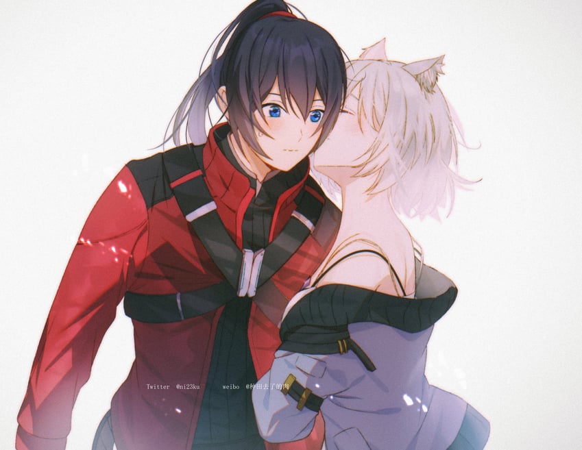 mio and noah (xenoblade chronicles and 1 more) drawn by niku_(ni23ku)