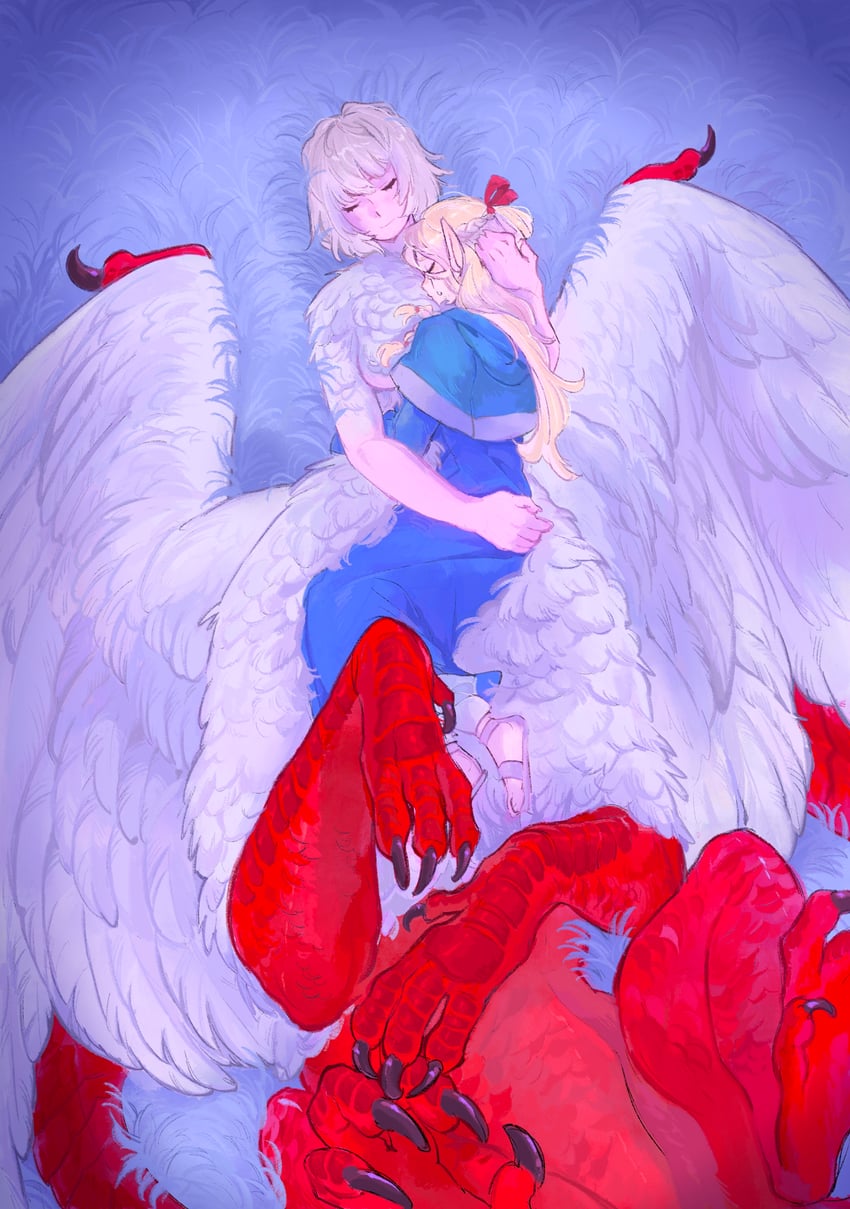 marcille donato and falin touden (dungeon meshi) drawn by tanukimo_imo