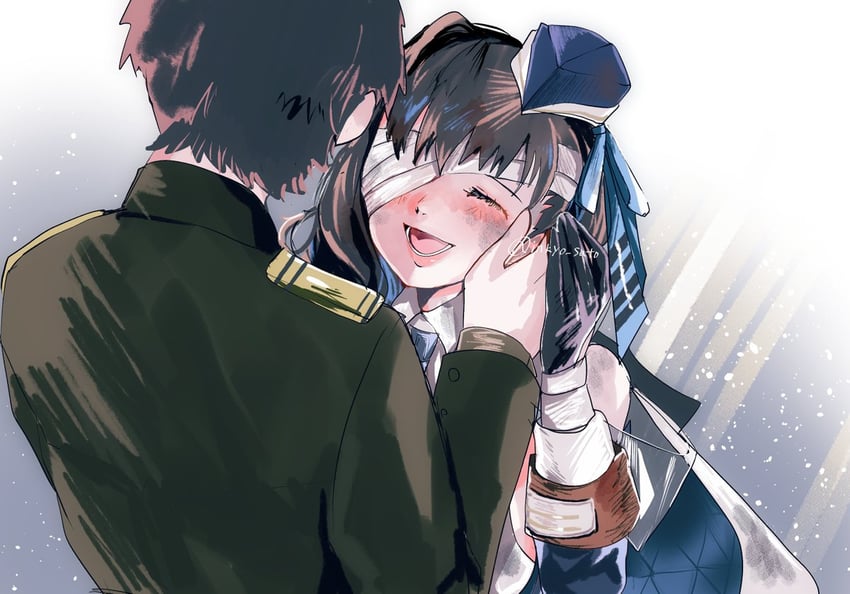 commander and marian (goddess of victory: nikke) drawn by inkyo_sato