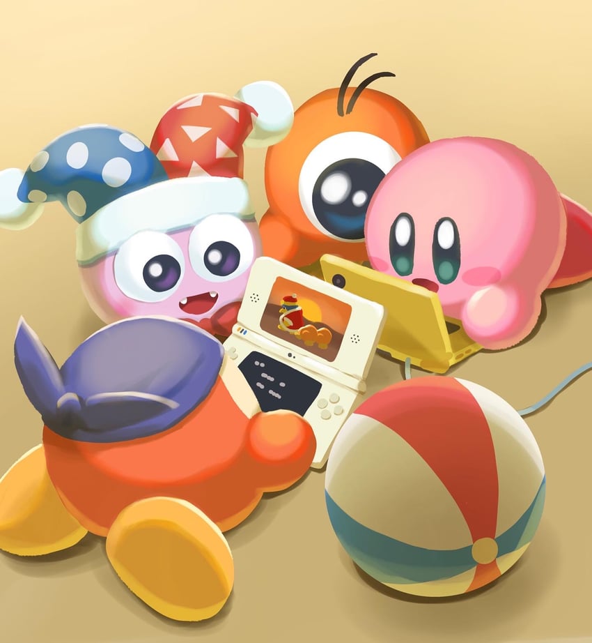 kirby, waddle dee, king dedede, bandana waddle dee, marx, and 1 more (kirby and 1 more) drawn by aruco_co
