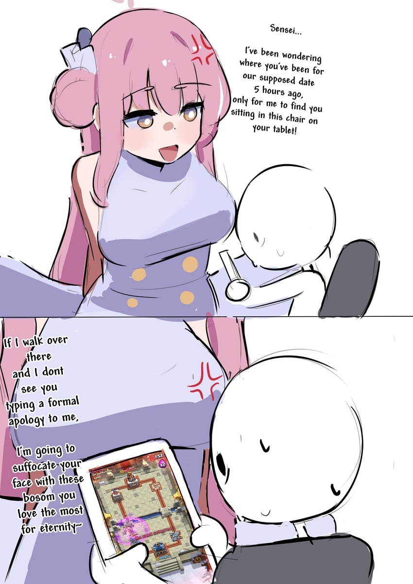 sensei and mika (blue archive and 1 more) drawn by iog626