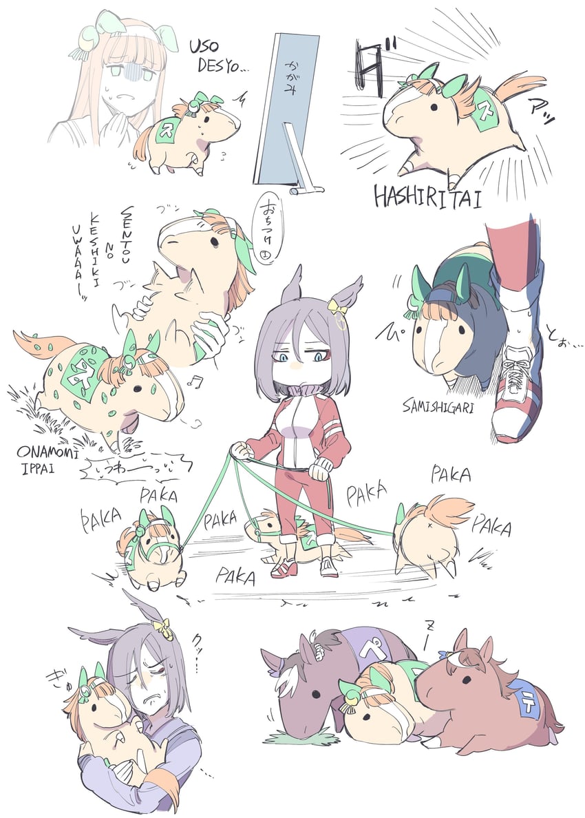 tokai teio, silence suzuka, special week, and air groove (umamusume) drawn by takatsuki_nato