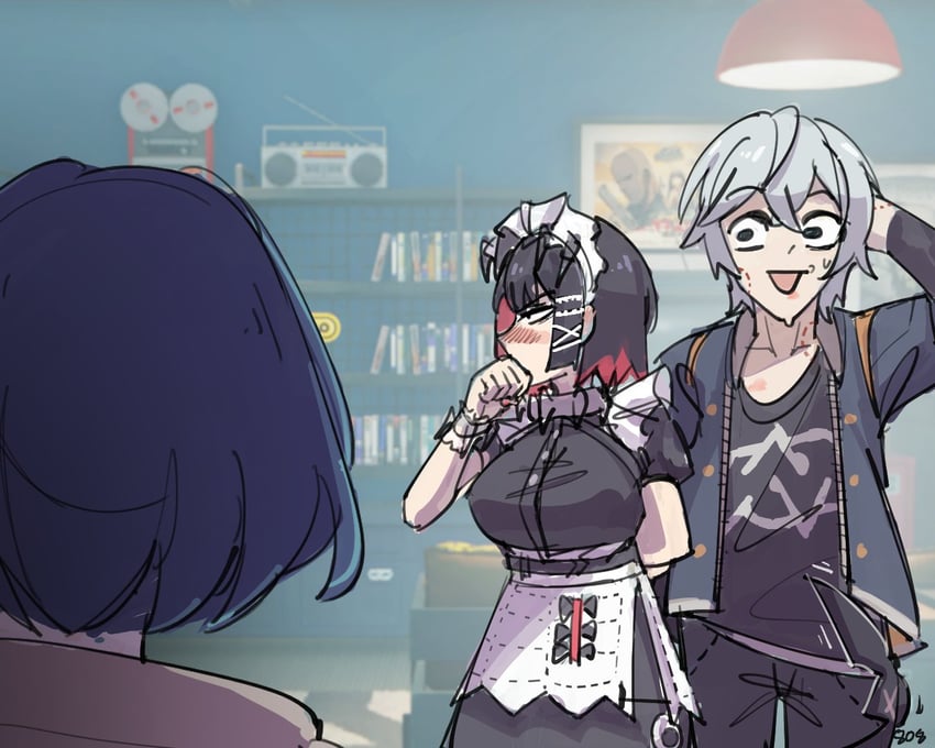 ellen joe, belle, and wise (zenless zone zero) drawn by who_808