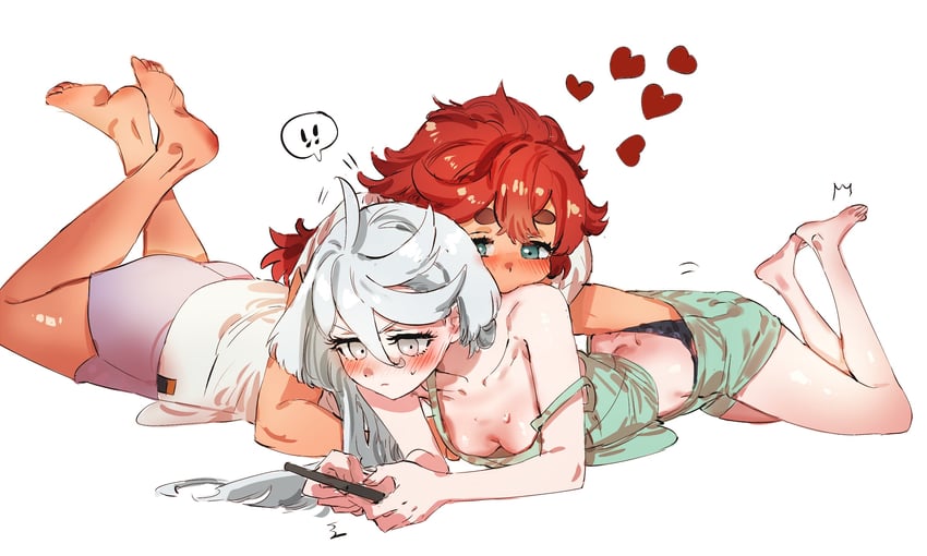 suletta mercury and miorine rembran (gundam and 1 more) drawn by belletaku
