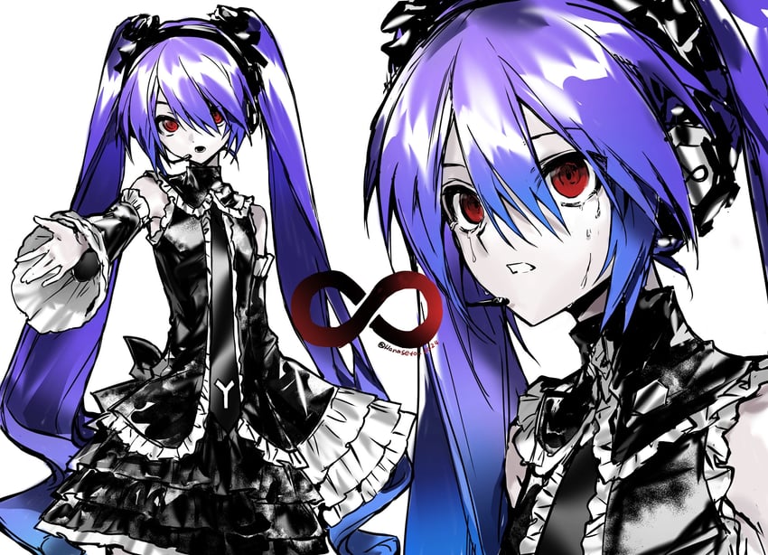 hatsune miku (vocaloid and 1 more) drawn by hanaseto
