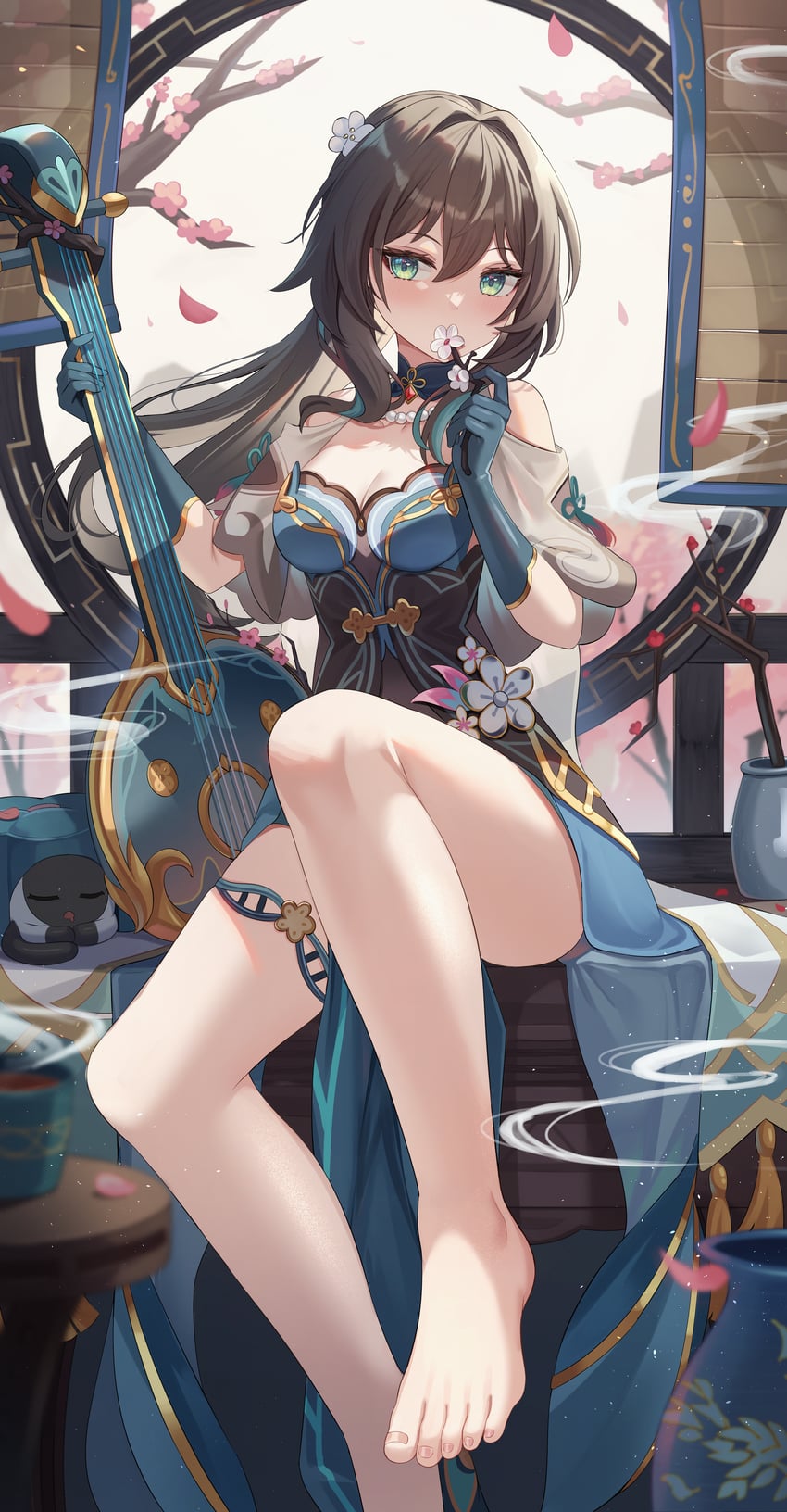ruan mei (honkai and 1 more) drawn by mirufuaa