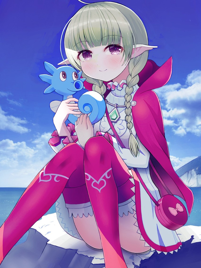 horsea and nah (pokemon and 2 more) drawn by mikoko1
