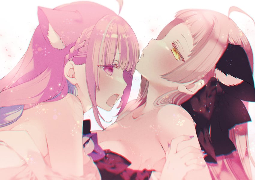 minato aqua and murasaki shion (hololive) drawn by moo_(umineko)