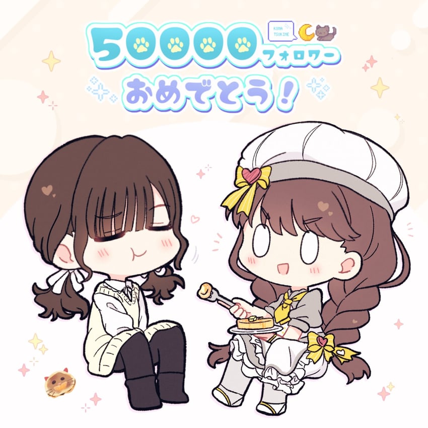 fujishima megumi and tsukine kona (love live! and 3 more) drawn by watage_modoki