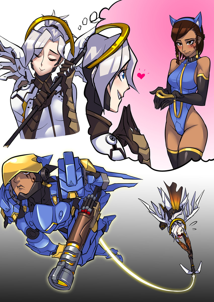 mercy and pharah (overwatch and 1 more) drawn by ryuusei_(mark_ii)