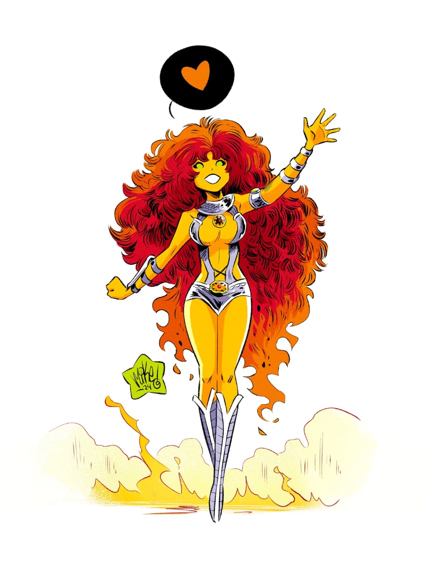 starfire (dc comics and 1 more) drawn by mikemaihack