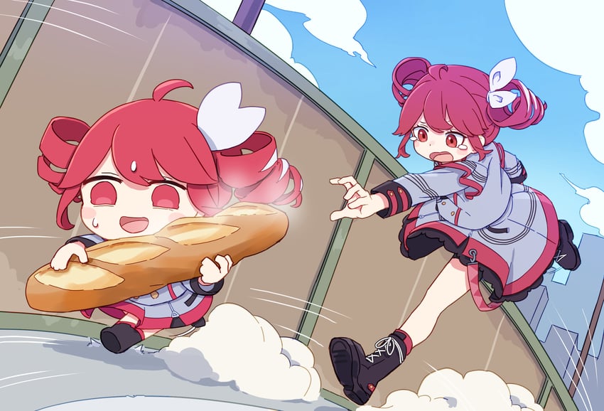kasane teto (utau and 2 more) drawn by kame_(kamepan44231)