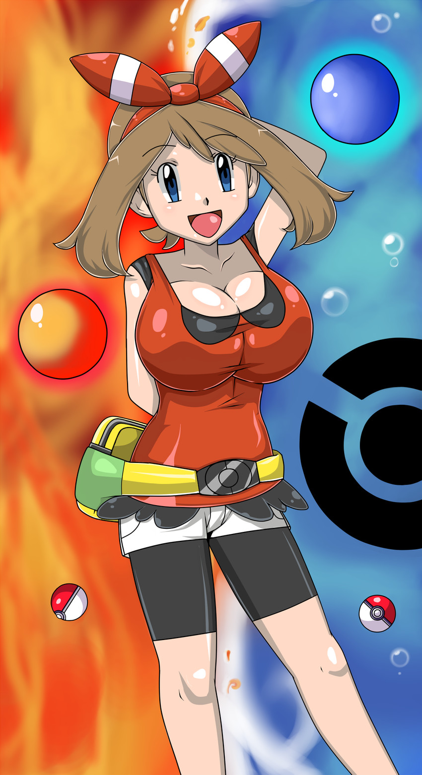 may (pokemon and 2 more) drawn by cellshadfan.
