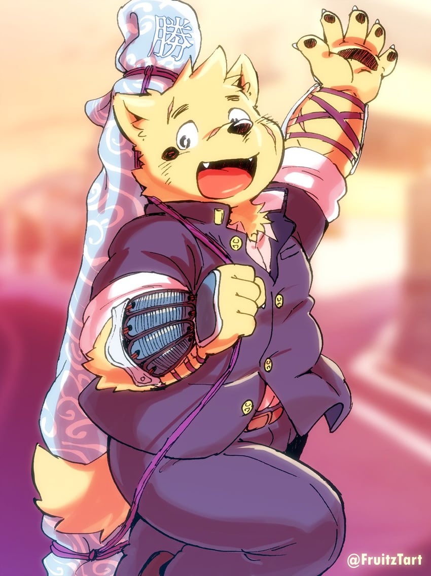 moritaka, inuzuka shino moritaka, and buchi (tokyo afterschool summoners and 1 more) drawn by fruitz_(fruitzjam)