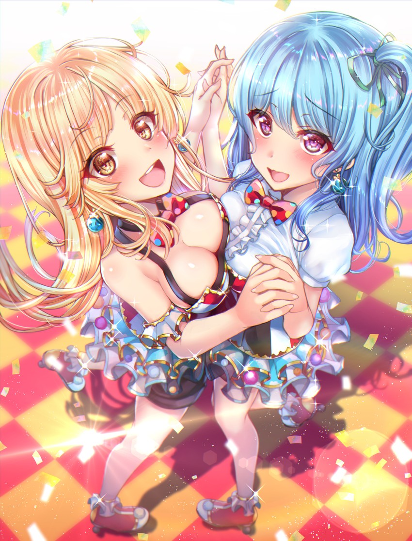 tsurumaki kokoro and matsubara kanon (bang dream!) drawn by kamita