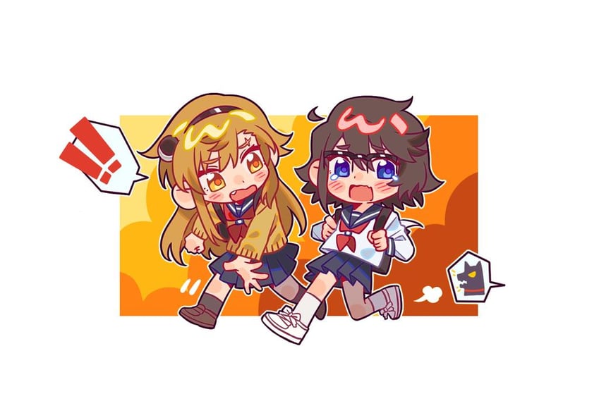 momijiyama teru and koishikawa iko (shy) drawn by jiguang_haibao