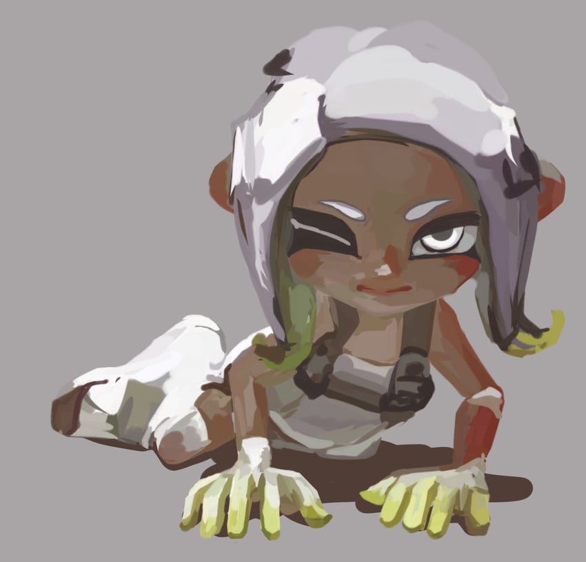 octoling player character, octoling girl, and agent 8 (splatoon and 2 more) drawn by ouoxz0t881876