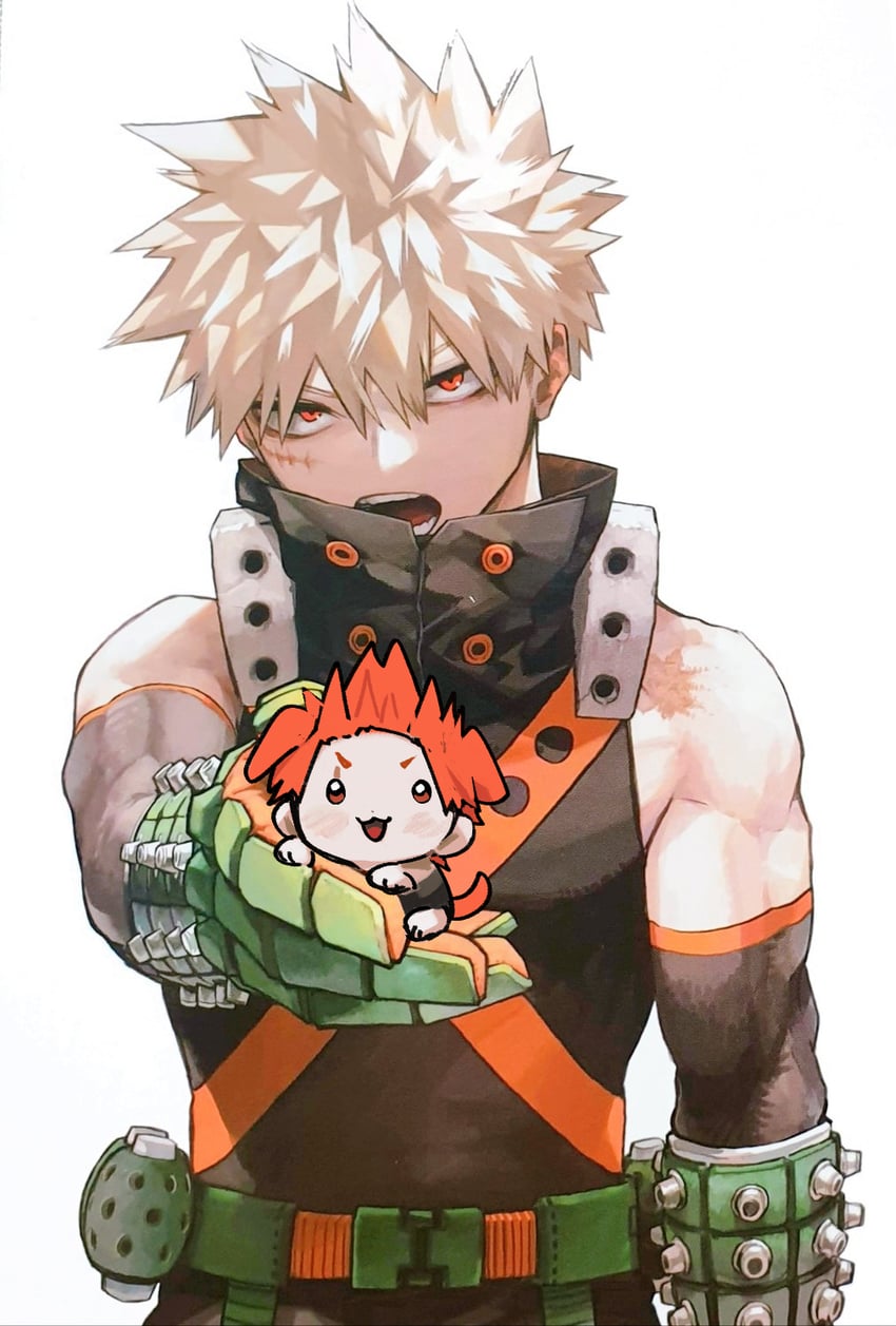 bakugou katsuki and kirishima eijiro (boku no hero academia) drawn by depisx