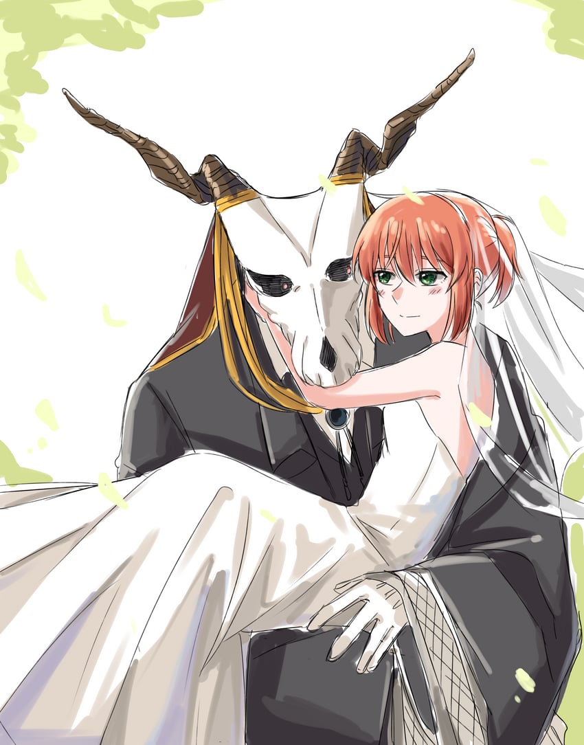 hatori chise and elias ainsworth (mahou tsukai no yome) drawn by delfuze