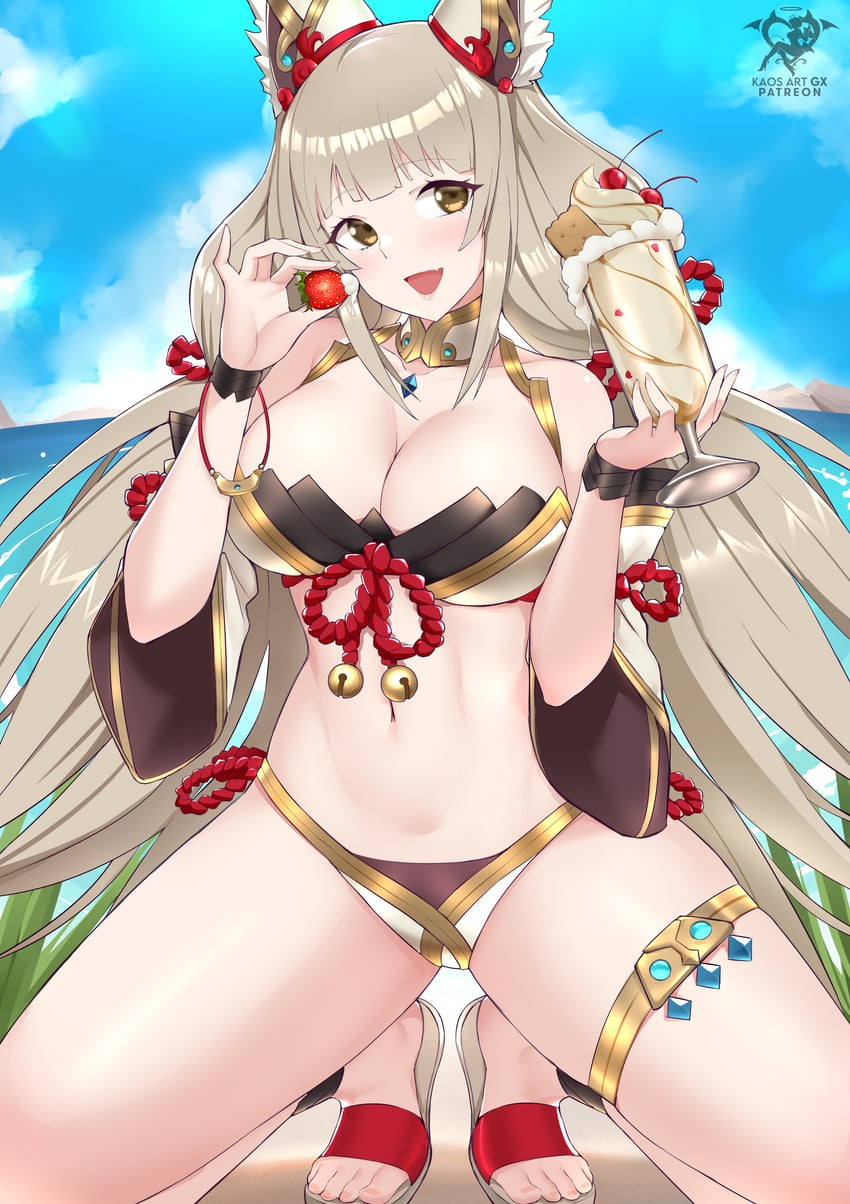 nia (xenoblade chronicles and 1 more) drawn by kaos_art
