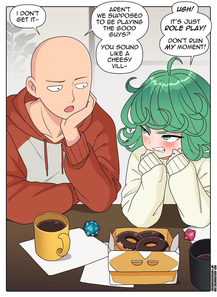 tatsumaki and saitama (one-punch man) drawn by nico-neko