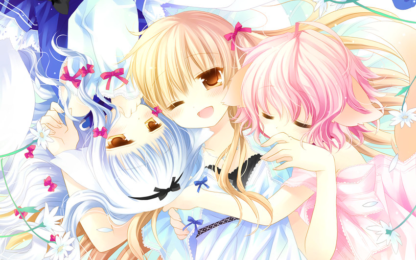 wanko, lily, and touko (wanko to lily) drawn by sakurazawa_izumi