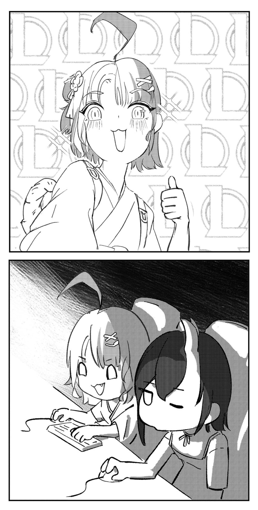 gigi murin, mita, and tiny mita (hololive and 3 more) drawn by dahaidan