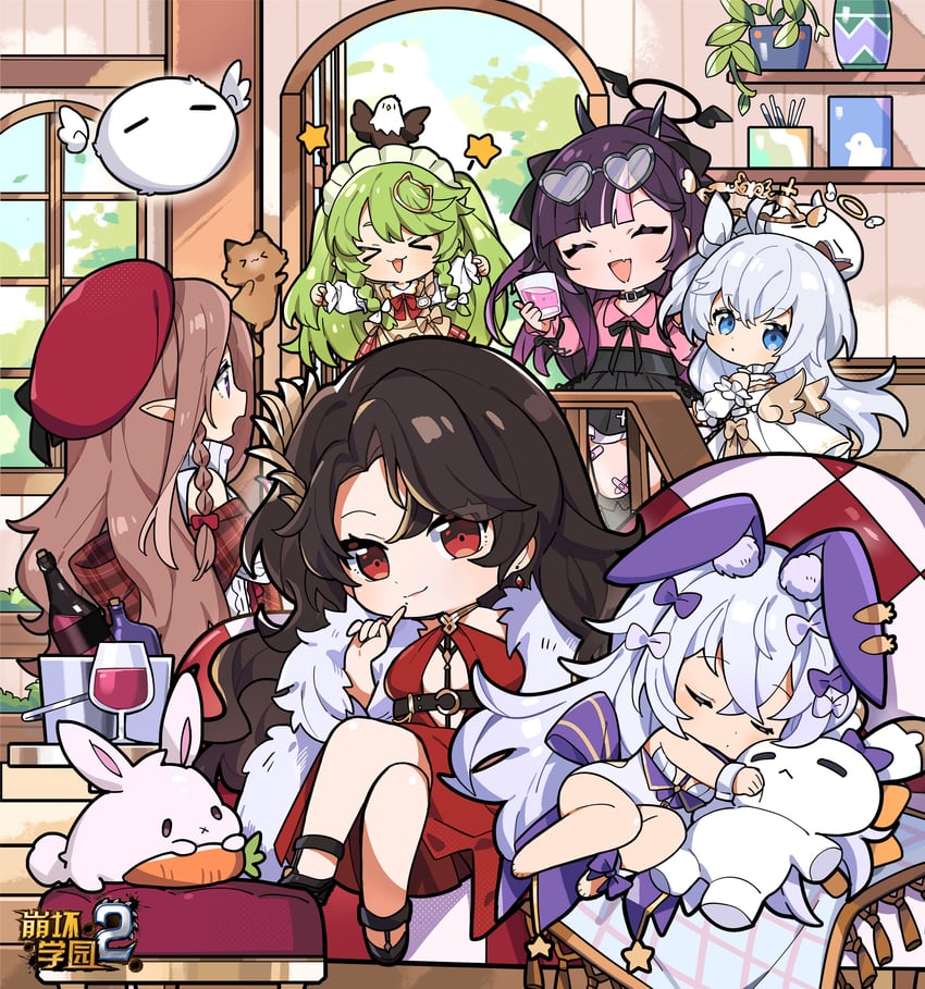 snow, chacana, yoko, loreley, rebekah, and 1 more (honkai and 1 more)
