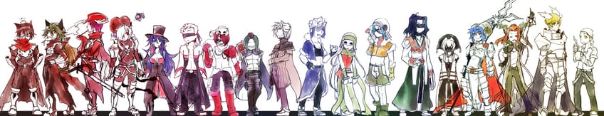 arch bishop, high priest, priest, assassin cross, lord knight, and 12 more (ragnarok online) drawn by iqse